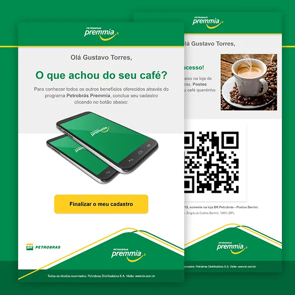 E-mail marketing do programa Petrobras Premmia